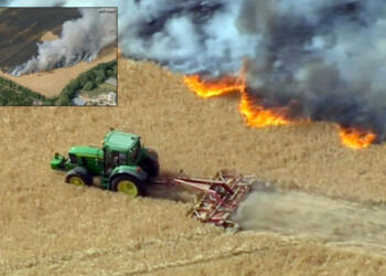 Aγρότης ήρωας: Σταμάτησε ολομόναχος την πορεία μεγάλης πυρκαγιάς με την πιο έξυπνη κίνηση