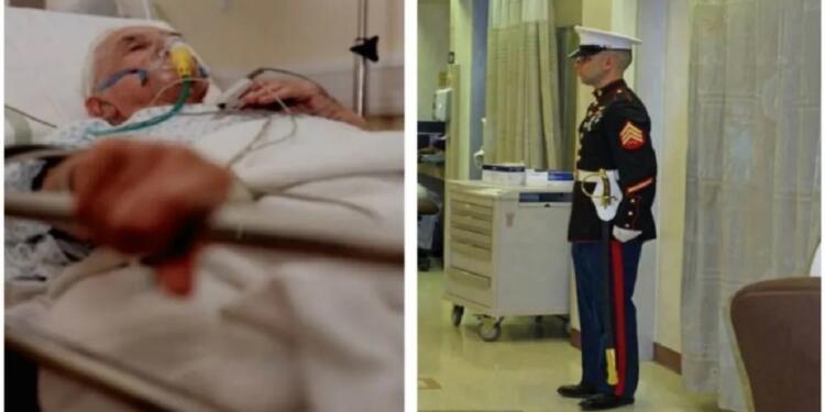 Πεζοναύτης μένει όλη τη νύχτα στο νοσοκομείο δίπλα στον ετοιμοθάνατο «πατέρα» του, και το πρωί αποκαλύπτει στη νοσοκόμα πως δεν ήταν ο γιος του ηλικιωμένου που πέθανε…