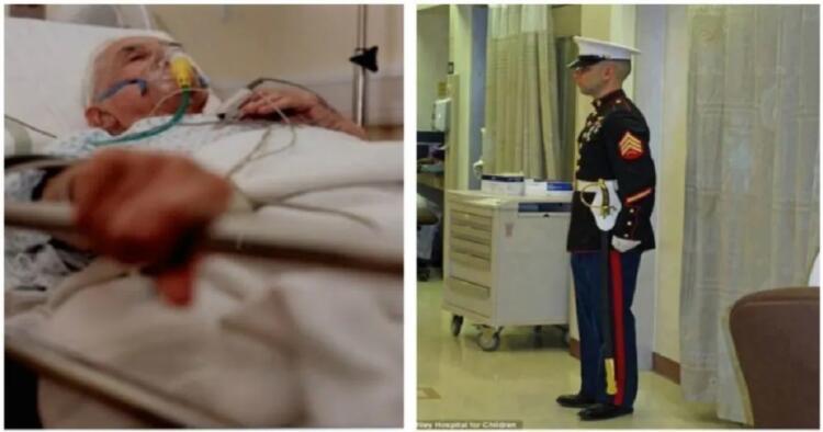 Πεζοναύτης μένει όλη τη νύχτα στο νοσοκομείο δίπλα στον ετοιμοθάνατο «πατέρα» του, και το πρωί αποκαλύπτει στη νοσοκόμα πως δεν ήταν ο γιος του ηλικιωμένου που πέθανε…