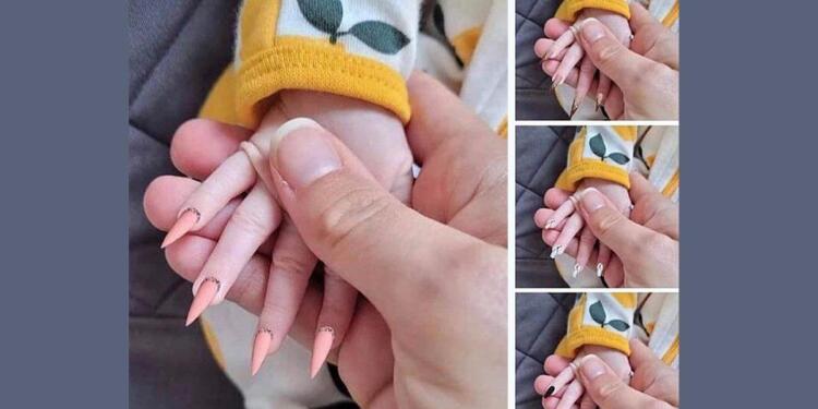 Μάνα φτιάχνει ψεύτικα μυτερά νύχια στο μωρό της αδιαφορώντας για το πόσο επικίνδυνα είναι