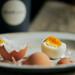 egg with egg on white ceramic plate