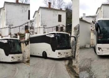 Γεννημένος Σουμάχερ: Η μανούβρα ακριβείας οδηγού των ΚΤΕΛ μέσα από στενό στο Πήλιο