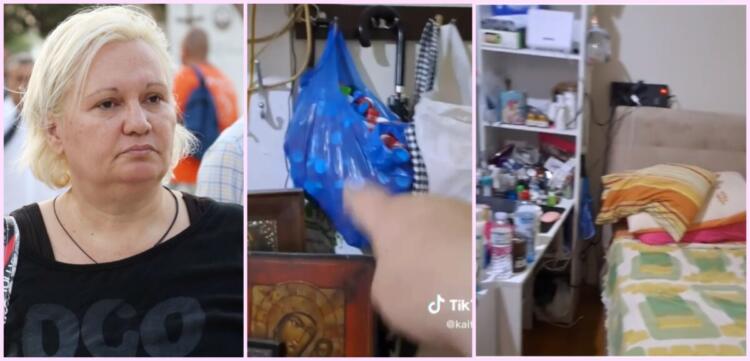 «Κόβω το ψωμί, το τυρί ή τα φρούτα στο κρεβάτι»: Η Καίτη Φίνου δείχνει το μέρος που μένει μετά την οικονομική της κατάρρευση