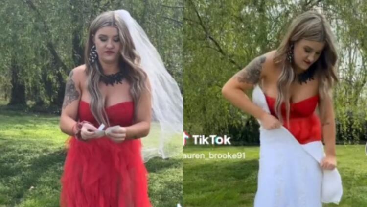 Ντύθηκε νύφη και έβαλε φωτιά στο νυφικό της – Όταν μάθετε τον λόγο θα μείνετε άφωνοι (video)