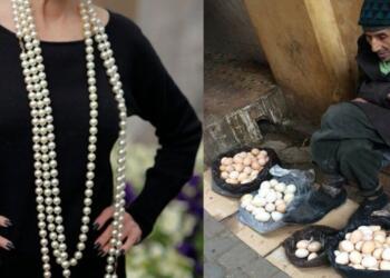 Μία πλούσια κυρία ρώτησε: «Πόσo κάνουν τα αυγά;» Ο γέρος πωλητής απάντησε: «30 λεπτά το ένα αυγό, κυρία»