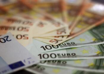 Fan of Assorted Euro Banknotes