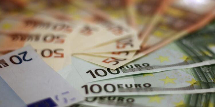 Fan of Assorted Euro Banknotes