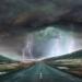 highway, storm, ray