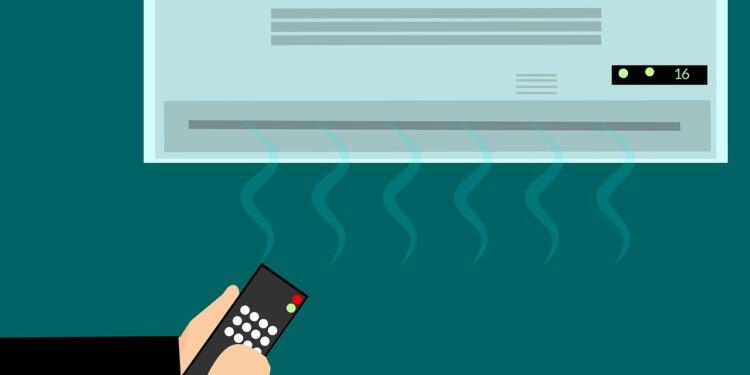 air, conditioner, hand