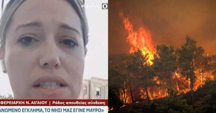 “Οργανωμένο έγκλημα, έγινε μαύρο το νησί μας”: «Λύγισε» η συνεργάτης του περιφερειάρχη για τις φωτιές στη Ρόδο