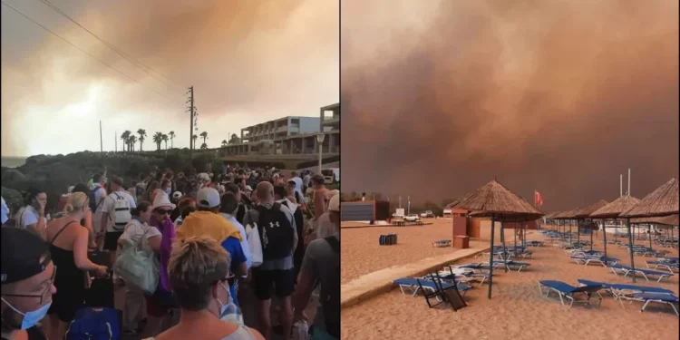 «Η Ρόδος μας, το στολίδι μας. Έχουμε πόλεμο εν καιρώ ειρήνης»: Καίγονται ξενοδοχεία, τουρίστες σε κατάσταση πανικού, ολέθρια οικολογική καταστροφή