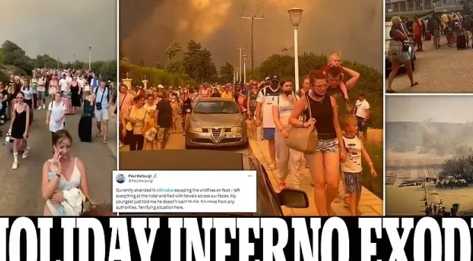 Πρωτοσέλιδο στη βρετανική Daily Mail η «κόλαση» των τουριστών στη Ρόδο