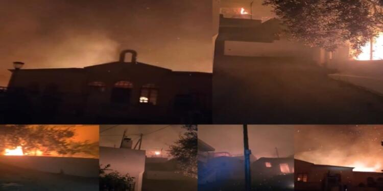 Φωτιά στη Ρόδο: Οργή, αγανάκτηση, στεναχώρια και… απογοήτευση! Σπίτια και εκκλησία παραδόθηκαν στις φλόγες – Φρικτές εικόνες από το χωριό Λάερμα (Video)