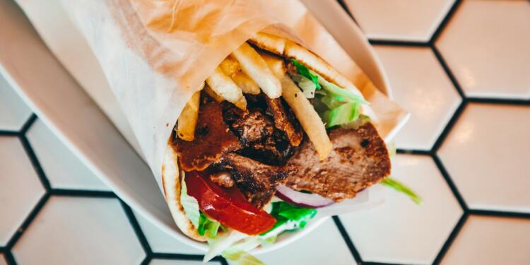 a close up of a sandwich on a plate