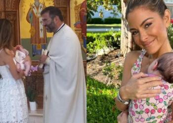 «Η καρδιά μου είναι τόσο γεμάτη»: Η κόρη της Μαρία Μενούνος έγινε 40 ημερών! Στην εκκλησία για “να πάρουν την ευχή” από τον ιερέα