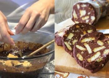 Υγιεινός κορμός σοκολάτας χωρίς ζάχαρη, αυγά και βούτυρο για να φάτε όσα κομμάτια θέλετε