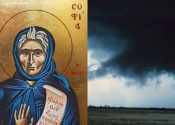«Ρίγος» με την πpοφητεία της Αγίας Σοφίας της Κλεισούρας: «Είδα μαύpα σύννεφα, η οpγή του Θεού κατεβαίνει στον κόσμο»