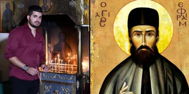 Άντρας θεραπεύτηκε 6 φορές από τον Άγιο Εφραίμ: Οι σταυροί στο σώμα του Ραφαήλ και το αίμα στην εικόνα
