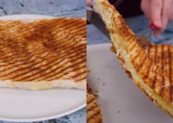 «Πρόχειρη» τυρόπιτα τοστιέρας: Γίνεται πανεύκολα σε 10 λεπτά και με μόλις 3 υλικά!