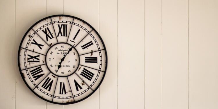 analog wall clock on wall