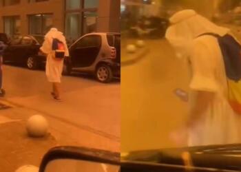 Μερακλής Καλαματιανός το τερμάτισε: Κυκλοφορούσε με κελεμπία λόγω της αφρικανικής σκόνης! (video)