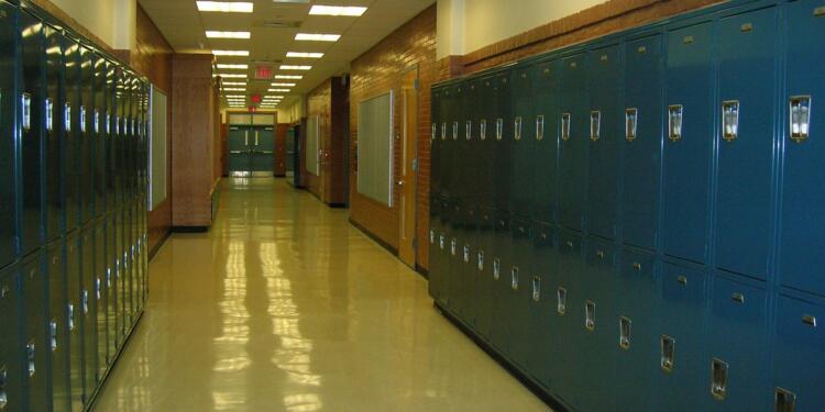 school, lockers, hallway