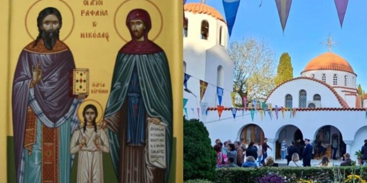 Δέος και θαυμασμός στη Λέσβο: Μεγάλη γιορτή για τον Άγιο Ραφαήλ στο θαυματουργό μοναστήρι των Καρυών