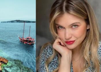 «Κόλασε» η Κλέλια Ανδριωλάτου με το κόκκινο μαγιό της: Οι πρώτες βουτιές στο μαγικό νησί