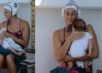 Η φωτογραφία της 10ετιας: Η αποθέωση για τη μητέρα – αθλήτρια που ταΐζει το μωρό της πριν την προπόνηση στα Χανιά