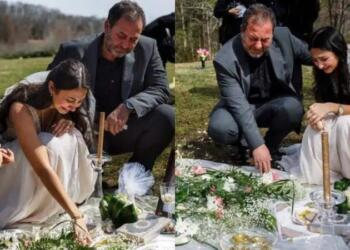 Ντύθηκε νύφη & πήγε στον τάφο του νεκρού αρραβωνιαστικού της τη μέρα που ήταν να γίνει ο γάμος τους