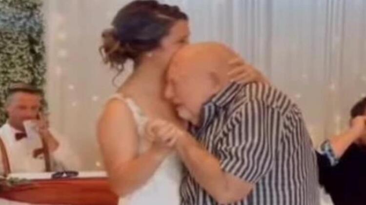 Συγκινητικό βίντεο κάνει τον γύρο του διαδίκτυου: Νύφη χορεύει με τον υπερήλικα παππού της στη δεξίωση του γάμου της