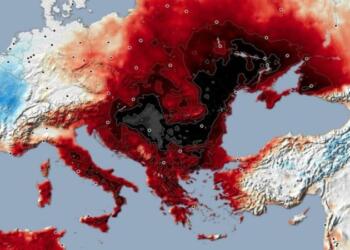 Καιρός: Χάρτης «μαυρίζει» τα Βαλκάνια από τη ζέστη – Δραματικές προβλέψεις για έκρηξη θερμοκρασιών