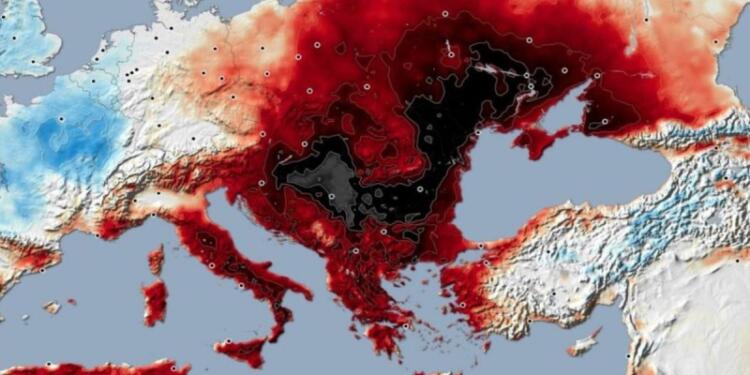 Καιρός: Χάρτης «μαυρίζει» τα Βαλκάνια από τη ζέστη – Δραματικές προβλέψεις για έκρηξη θερμοκρασιών
