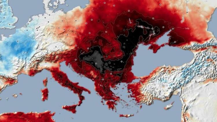 Καιρός: Χάρτης «μαυρίζει» τα Βαλκάνια από τη ζέστη – Δραματικές προβλέψεις για έκρηξη θερμοκρασιών