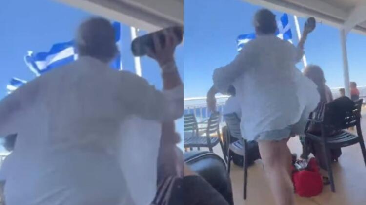 Απίστευτο σκηνικό σε πλοίο της γραμμής: Έξαλλη γυναίκα πετά στη θάλασσα ηχείο ζευγαριού που άκουγε μουσική (video)