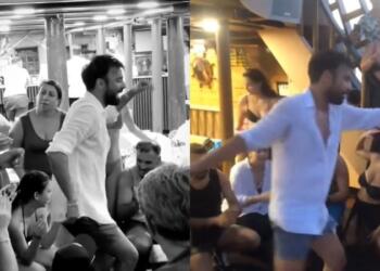 Έτριξαν τα πατώματα: Το «βαρύ» και αντρίκειο ζεϊμπέκικο του Ανδρέα Γεωργίου λίγο πριν ντυθεί γαμπρός (videos)