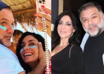 Αυτός μουτρωμένος, εκείνη χαμογελαστή: Σπάνια φωτογραφία του Γρηγόρη Αρναούτογλου και της Νάνσυς Αντωνίου από τις διακοπές που κάνουν