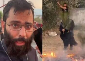 Συγκινεί ιερέας που βοηθάει τους πυροσβέστες – “Όλοι μαζί για να σώσουμε την πατρίδα μας, μία προσευχή στην Παναγία”