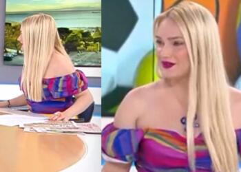 Στιγμή απείρου κάλλους στην ελληνική τηλεόραση: Σηκώθηκε από την καρέκλα στο στούντιο και δεν φορούσε τα… αναμενόμενα! (video)