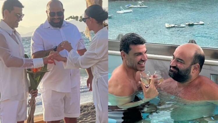 Γεγονός ο γάμος της χρονιάς: Ο Παντελής Τουτουντζής παντρεύτηκε τον σύντροφό του – Κουμπάρα η Ελένη Φουρέιρα (photos)