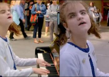 Τυφλή 13χρονη πιανίστρια κάθισε στο πιάνο σε σταθμό τρένων και όλοι δάκρυσαν μόλις άκουσαν τις πρώτες νότες