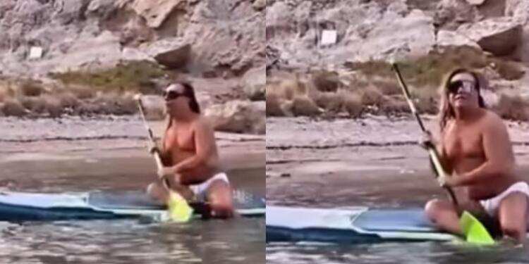 «Αχ, βάρα το κουπί»: Ο Τρύφωνας Σαμαράς κάνει SUP και «γκρεμίζει» το Instagram από σχόλια (video)