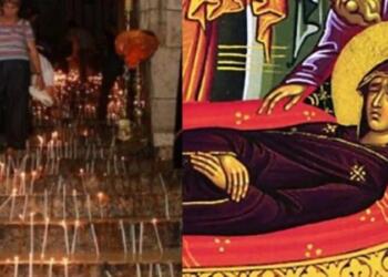 Γεθσημανή: H άνοδος της εικόνας της Κοιμήσεως της Θεοτόκου