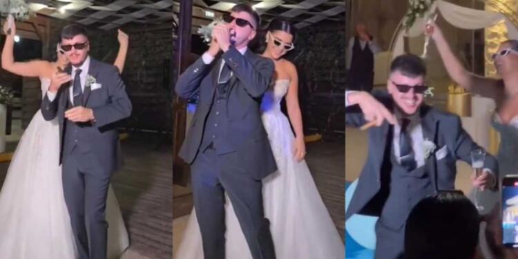 Πάνε οι παραδόσεις: Ζευγάρι μπαίνει στο γλέντι του γάμου με SNIK, γυαλιά ηλίου και πούρο! (video)