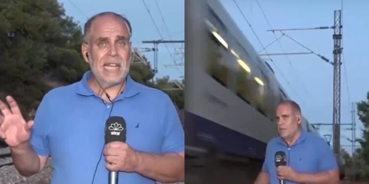 Κοντέψαμε να το χάσουμε το παλικάρι: Τρένο κόρναρε για να μην πατήσει δημοσιογράφο που Star που έκανε live πάνω στις γραμμές (video)