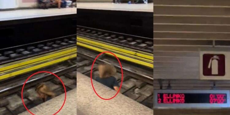 Τραγικό: Γυναίκα έχει κατέβει στις ράγες του Μετρό και τρέχει προς το τούνελ ενώ σε 1 λεπτό περνάει ο συρμός για Ελληνικό! (video)