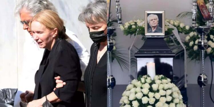 Κηδεία Γιάννη Μόρτζου: Υποβασταζόμενη η σύζυγός του, Γιούλη Ζήκου στο ύστατο «χαίρε» – Ο καλλιτεχνικός χώρος έδωσε το «παρών»
