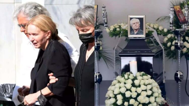 Κηδεία Γιάννη Μόρτζου: Υποβασταζόμενη η σύζυγός του, Γιούλη Ζήκου στο ύστατο «χαίρε» – Ο καλλιτεχνικός χώρος έδωσε το «παρών»