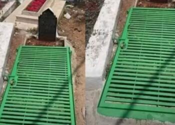 «Την κλείδωσαν» κάτω από το χώμα: Viral ο τάφος που είναι σφραγισμένος – Αυτή την εξήγηση έδωσαν οι συγγενείς και φίλοι