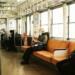 man sitting inside the train